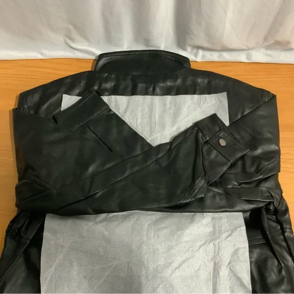 Hard Rock Hotel Casino Biloxi Faux Leather Jacket Black Bomber Mens NWT - Picture 6 of 8